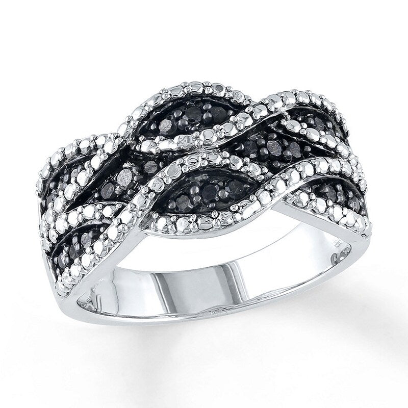 Black Diamond Ring 1/4 ct