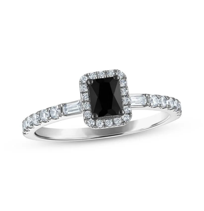 1 ct Black Diamond Eng Ring